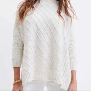 Mersea Lisbon Traveller Cozy Cable Knit Women's Sweater - Sea Salt White